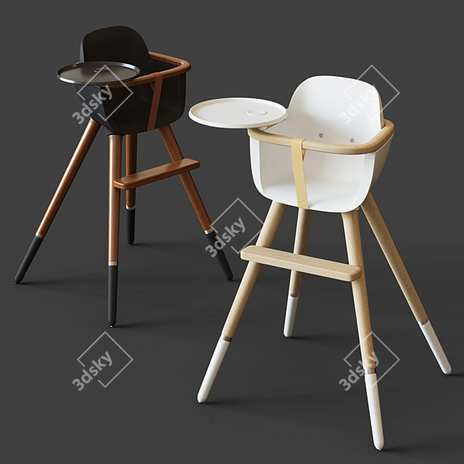 Growth-Friendly Highchair with Convertible Design - Micuna Ovo 3D model image 1