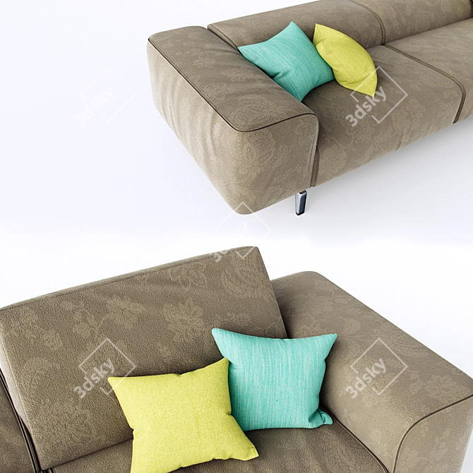 Transformable Long Sofa 3D model image 2