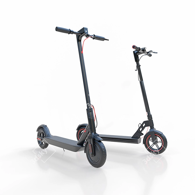 Eco-Scooter Set: Xiaomi Mijia & Unicool Foldable 3D model image 1