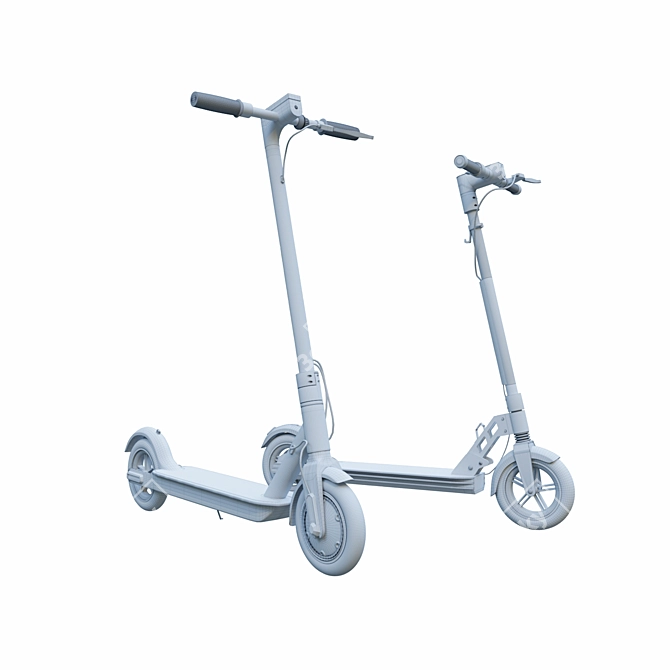 Eco-Scooter Set: Xiaomi Mijia & Unicool Foldable 3D model image 2