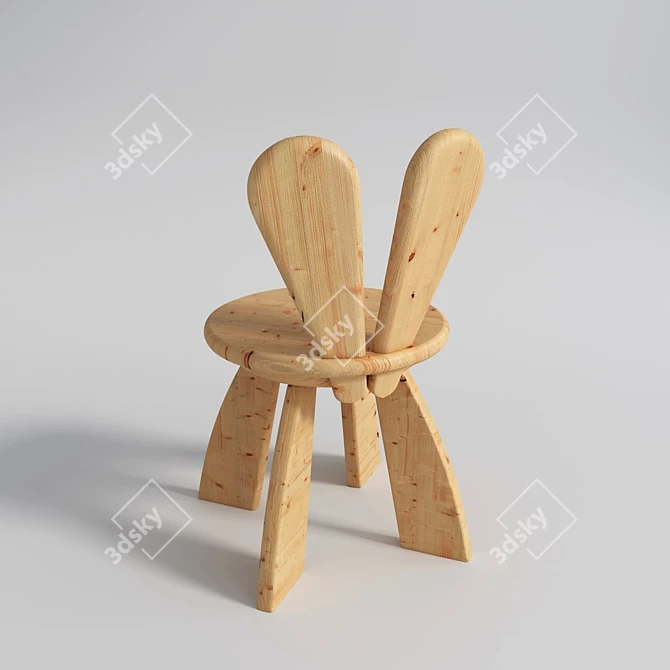 Hiromatsu Rabbit Chair 3D model image 3