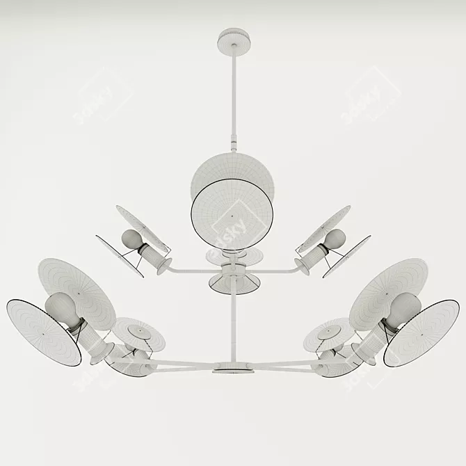 Osiris Large Reflector Chandelier - Visual Comfort & Co 3D model image 3