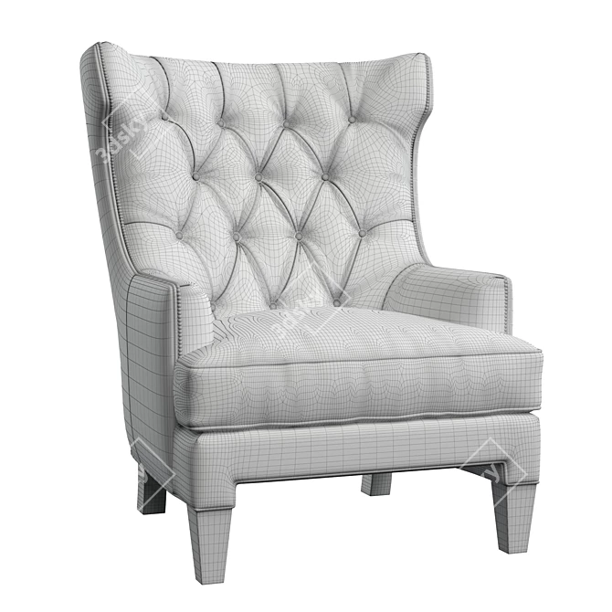 Britten Leather Club Chair 3D model image 3