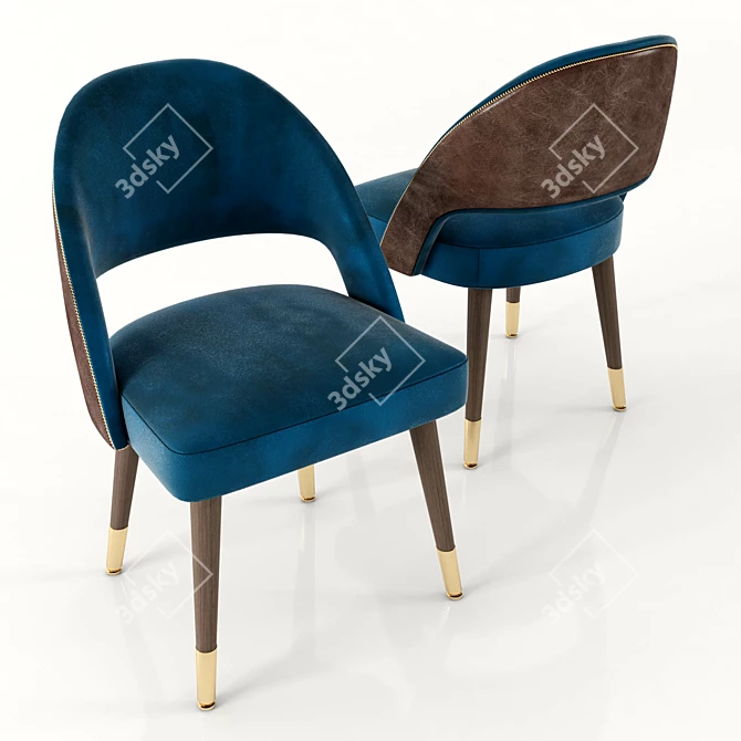 Modern Chic Ava Side Chair 3D model image 1