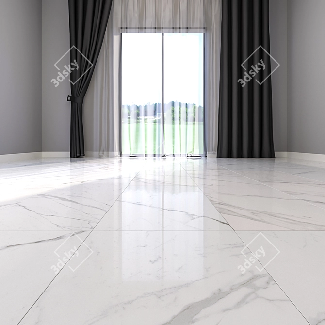 Luxury Marble Floor Tiles 3D model image 2