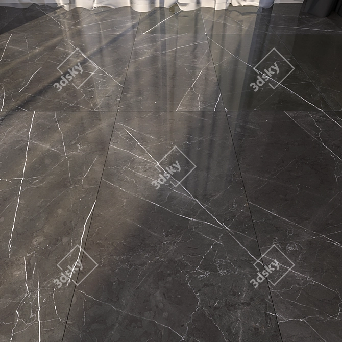 Elegant Marble Floor Tiles 3D model image 1