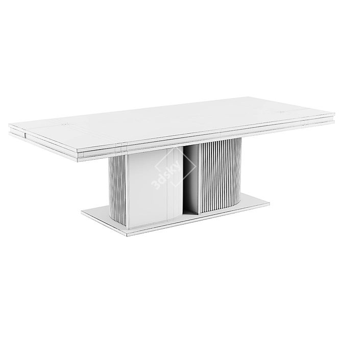 Eclipse Rectangular Table: Modern Elegance for any Space 3D model image 2