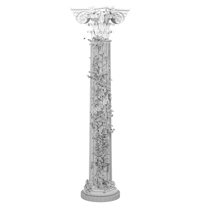 Corinthian Column Model Kit: Highly Detailed and Low-poly Architecture for 3D Rendering 3D model image 3