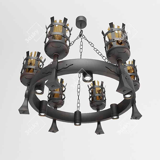 Elegant Omnilux Chandelier - 900 x 450mm 3D model image 2