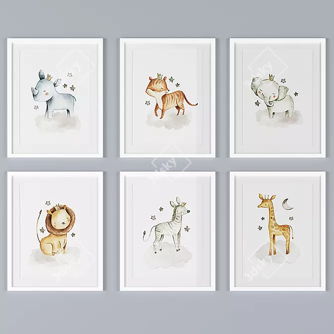 Kids Canvas Art Prints_17 - Set of Lovely Prints for Children's Room
Lovely Prints for Children's Room 3D model image 1