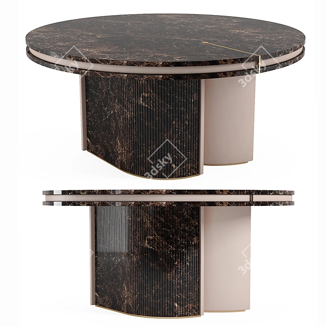 Eclipse Round Table by Turri: Timeless Elegance 3D model image 1