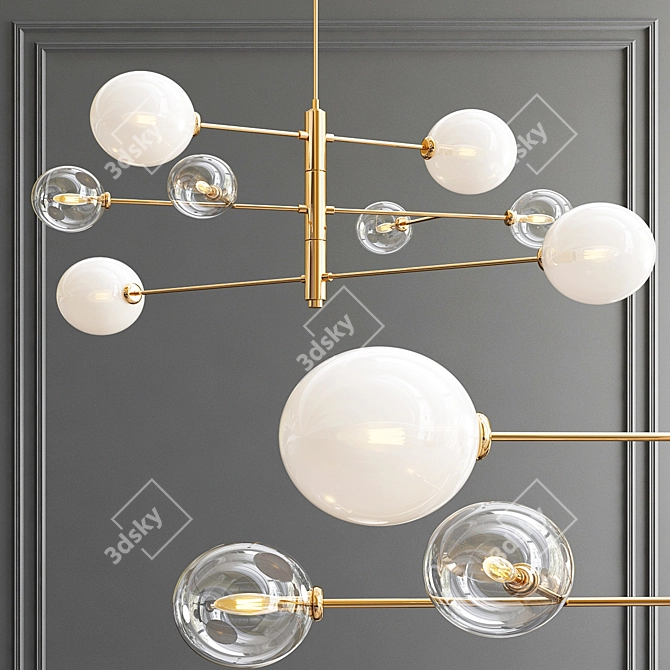 Atom Chandelier: Elegant Illumination 3D model image 1