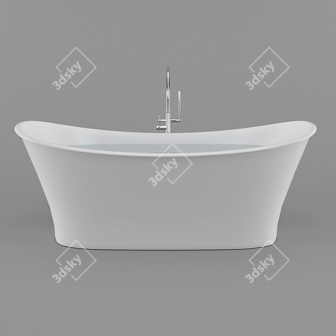 Luxury Cloud Bathtub - Wet Style 3D model image 1