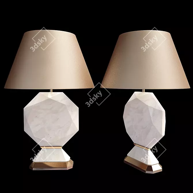 Crystal Clear: Octagon Quartz Lamp 3D model image 1