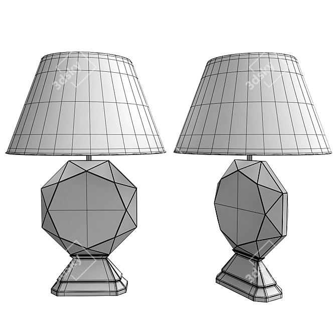 Crystal Clear: Octagon Quartz Lamp 3D model image 3