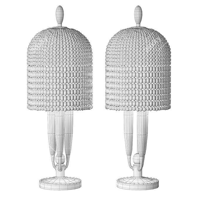 Elegant Delisle Paris Table Lamp 3D model image 3