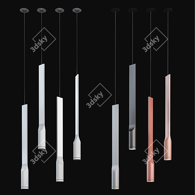 Sleek Design U&O Lamp 3D model image 2