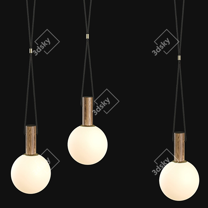 Modern Dowel Light: Sleek, Elegant Design 3D model image 2