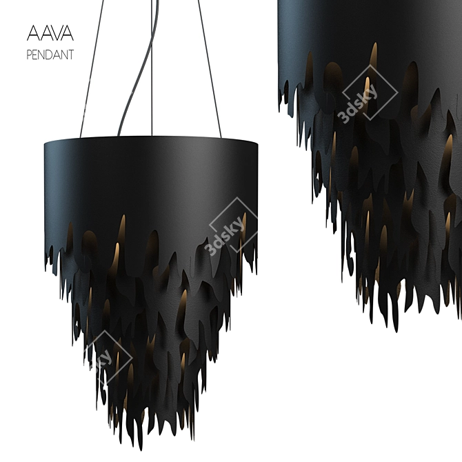 Aava Pendant 2: Modern Design Pendant 3D model image 1