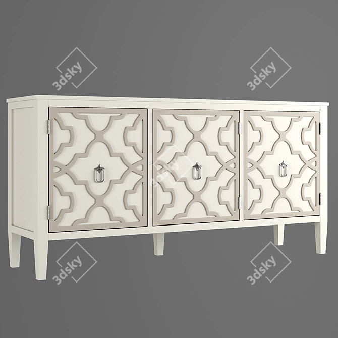 Elegant TV Stand: Hooker Collection 3D model image 1