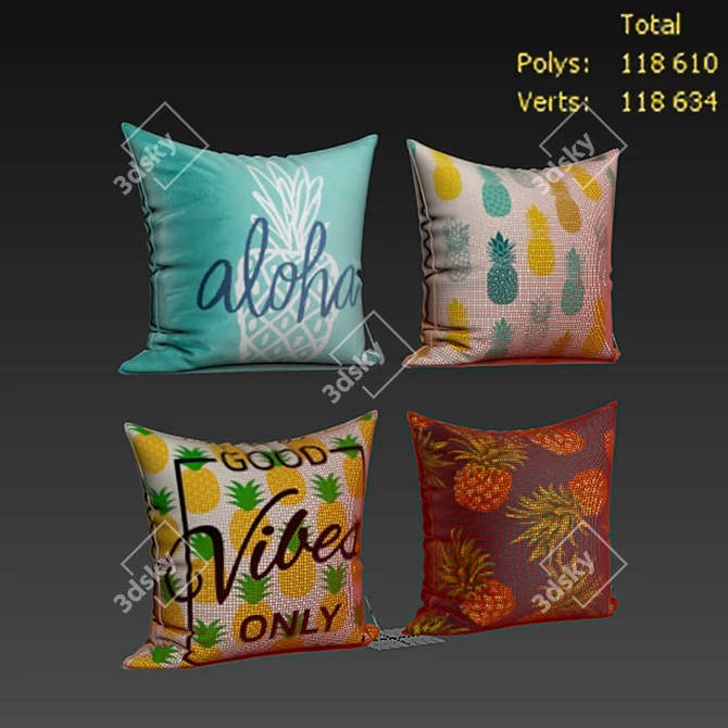 Emvency Decorative Pillows Set - Elegant and Stylish 3D model image 2