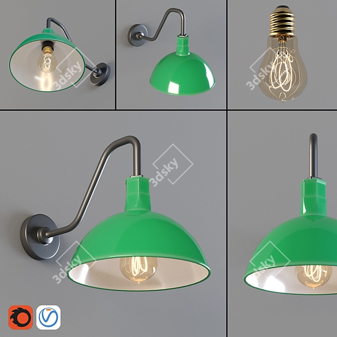 Elegant Glow: High-Detail Light Fixture 3D model image 1