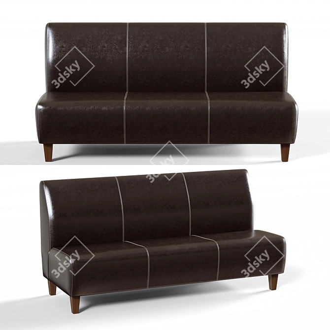 Satoris 3-Seater Sofa: Russian Craftsmanship 3D model image 1