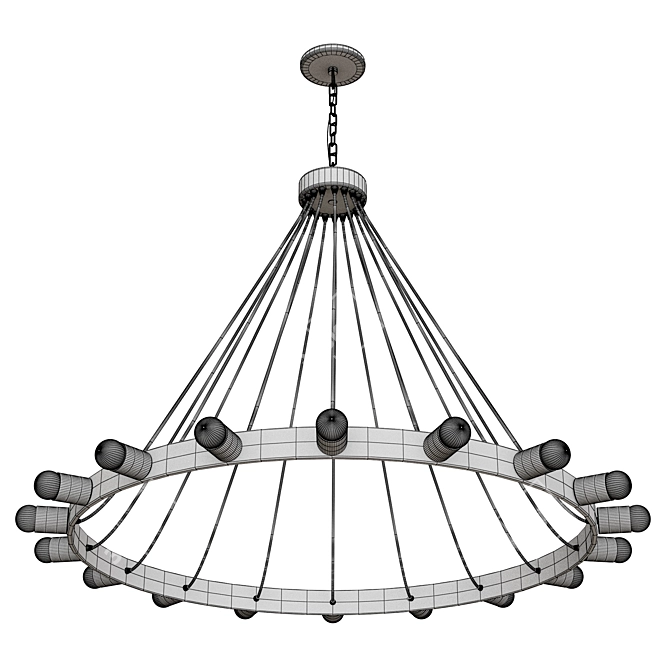 Nordic Modern Creative Chandelier 3D model image 2