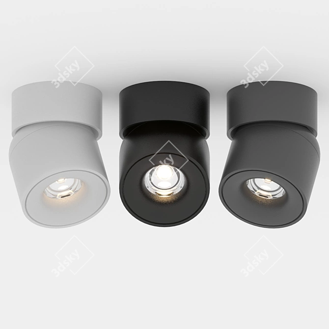 360 Swivel Spotlights, LED, 6-10W 3D model image 1