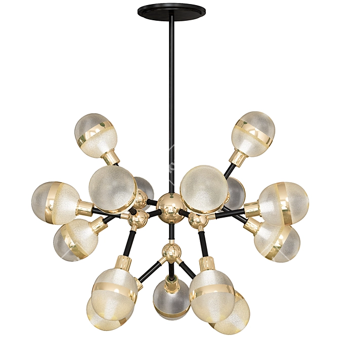 Elegant Crystal Bulb Chandelier 3D model image 1