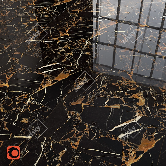 Luxury Saint Laurent Floor Tile 3D model image 1