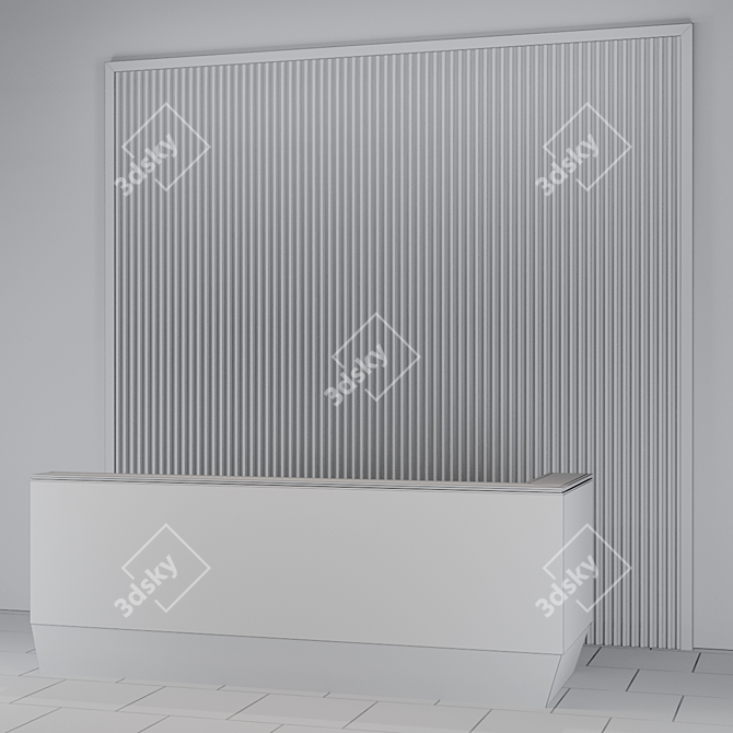 Sleek Reception Desk - Modern Design 3D model image 3