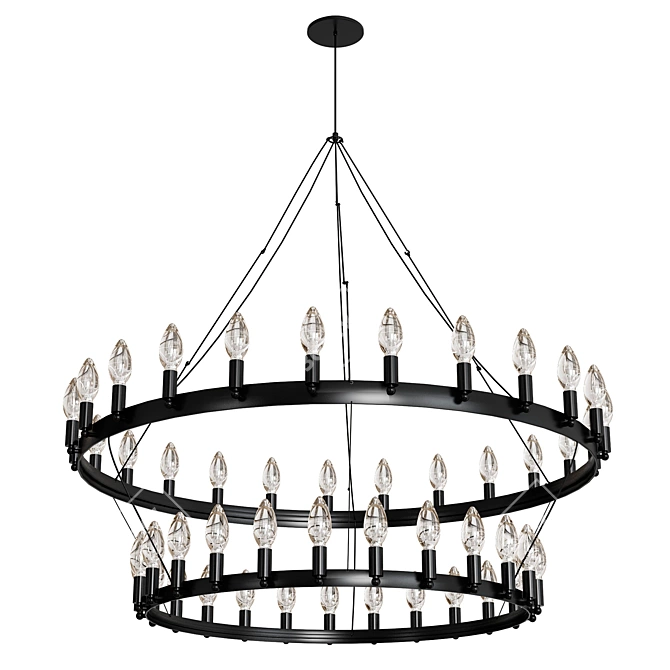 Vintage European Chandelier 3D model image 2