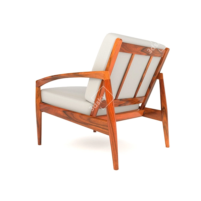 Rosewood Armchair by Kai Kristiansen 3D model image 2