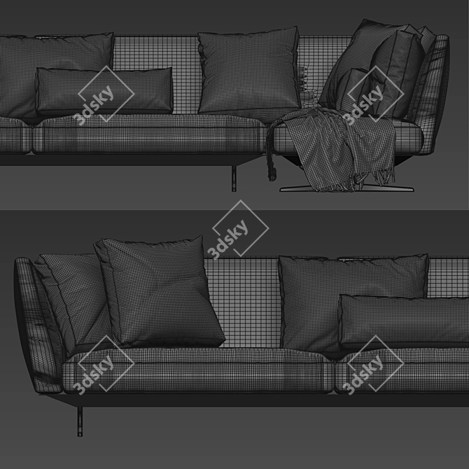 Evergreen Flexform Sofa - Timeless Elegance & Flexibility 3D model image 3