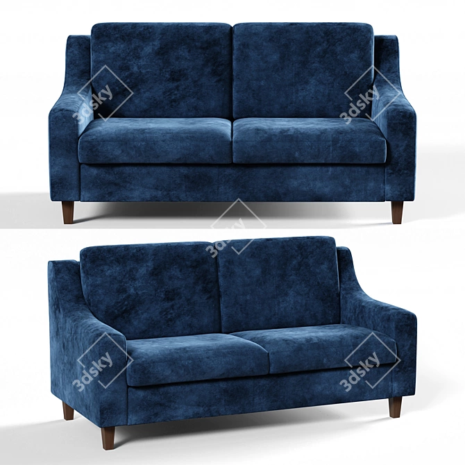 Richmond 3-Seater Sofa: Russian Craftsmanship 3D model image 1