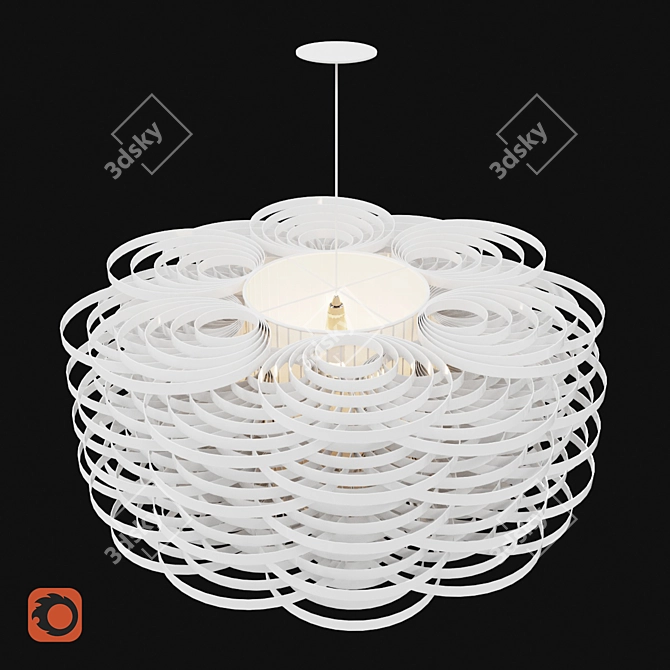 Aros Pendant: Stylish and Functional Pendant Light 3D model image 2