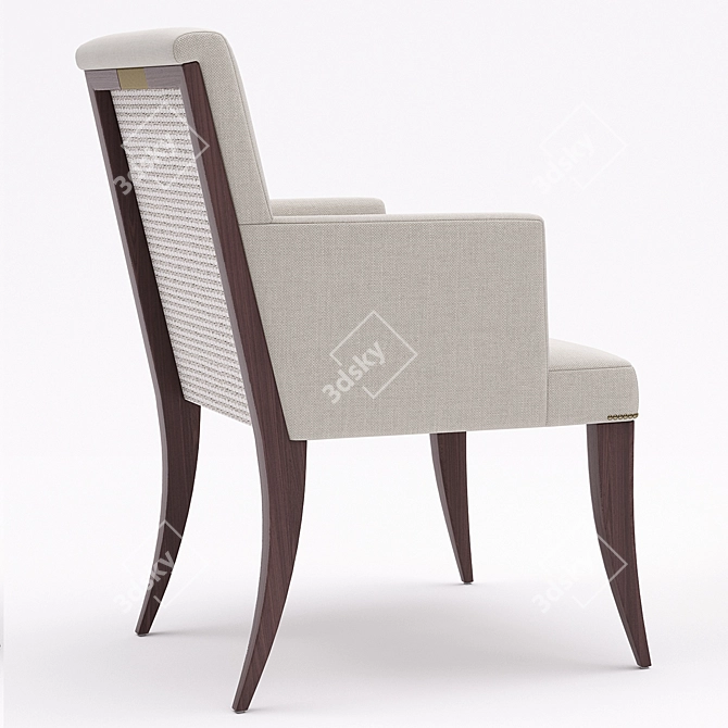 Baker Atelier Dining Armchair - Elegant and Functional 3D model image 2