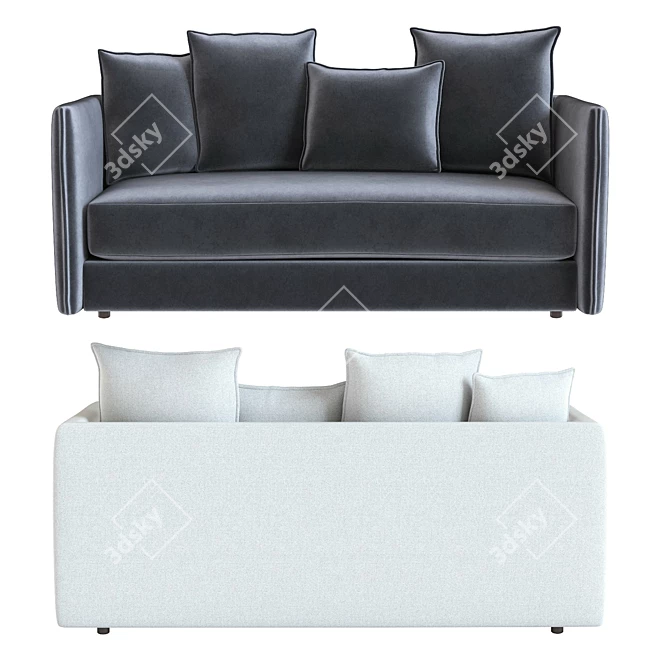 West Elm Serene Sofa: Stylish Comfort for Your Space 3D model image 2