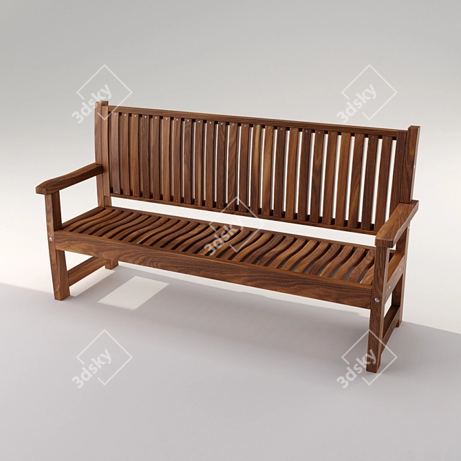 Ruth Bench: Elegant and Functional 3D model image 1