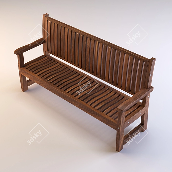 Ruth Bench: Elegant and Functional 3D model image 2