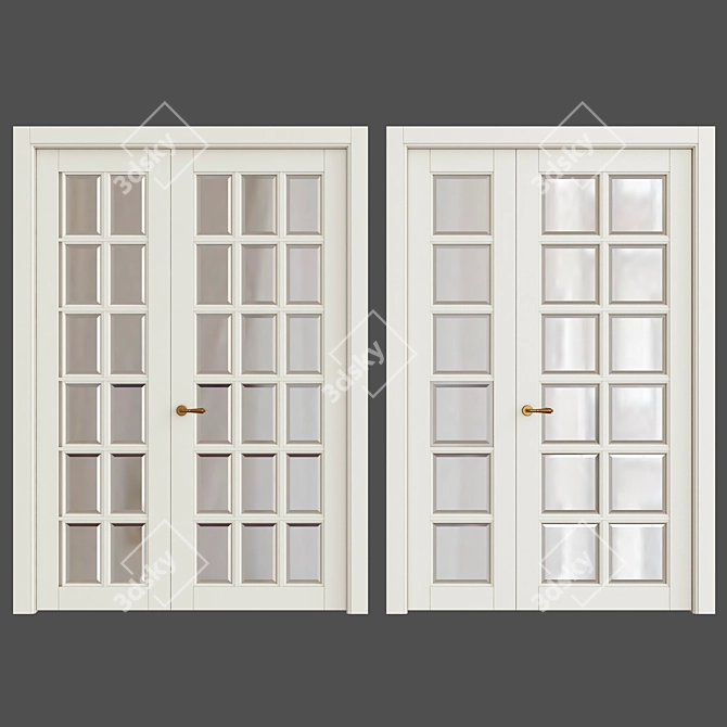 Elegant Classic Door Collection 3D model image 1