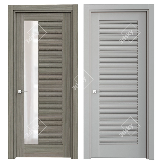 Sleek Modern Interior Doors 3D model image 1