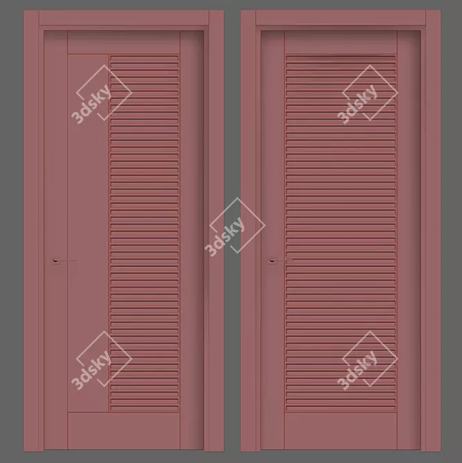 Sleek Modern Interior Doors 3D model image 2