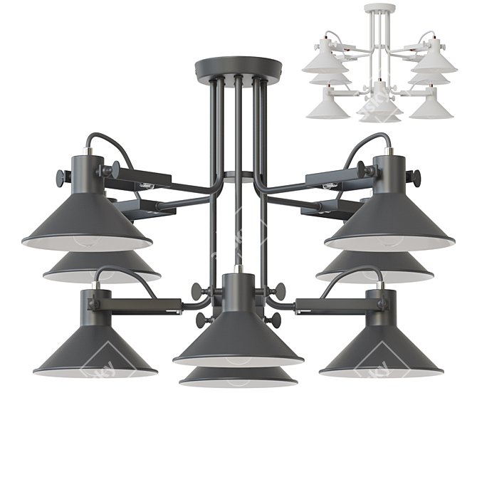 Modern Chandelier MW-Light Downtown 3D model image 1