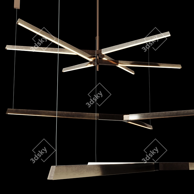 Stunning Starlight Chandelier 3D model image 1