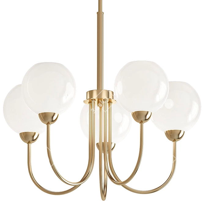 Carisa Vintage Gold Chandelier: Elegant Illumination 3D model image 1