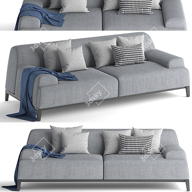 Bonaldo Cave Sofa: Stylish & Comfortable 3D model image 1