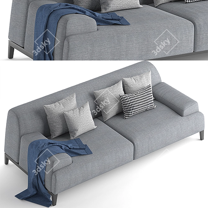 Bonaldo Cave Sofa: Stylish & Comfortable 3D model image 2