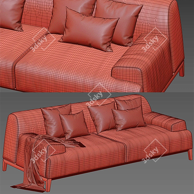 Bonaldo Cave Sofa: Stylish & Comfortable 3D model image 3